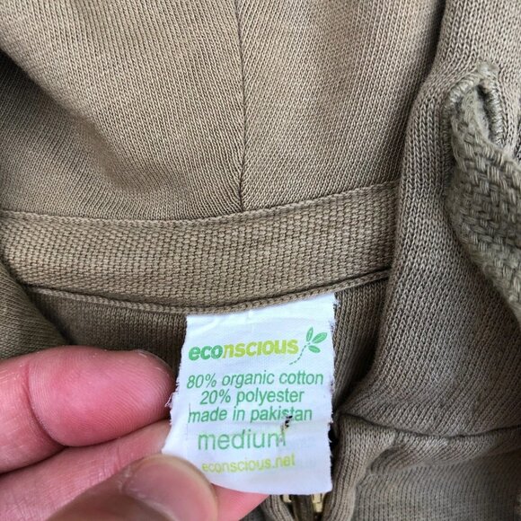 ECONSCIOUS WETSAND Hoodie Jacket MEDIUM Full Zip Sweater Green - Picture 4 of 6